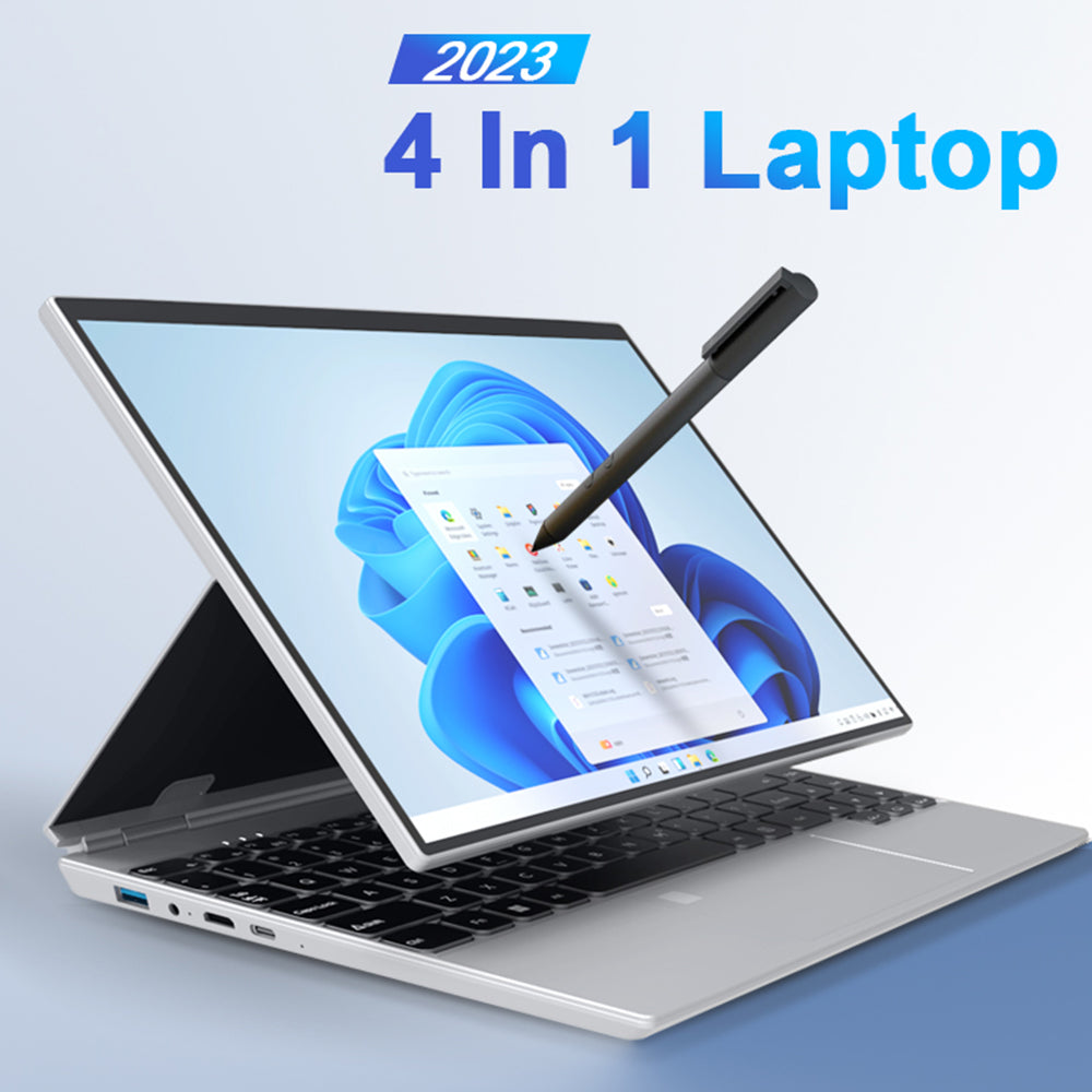 CRELANDER 14 Inch 360 Degree Rotating Touch Screen Laptop