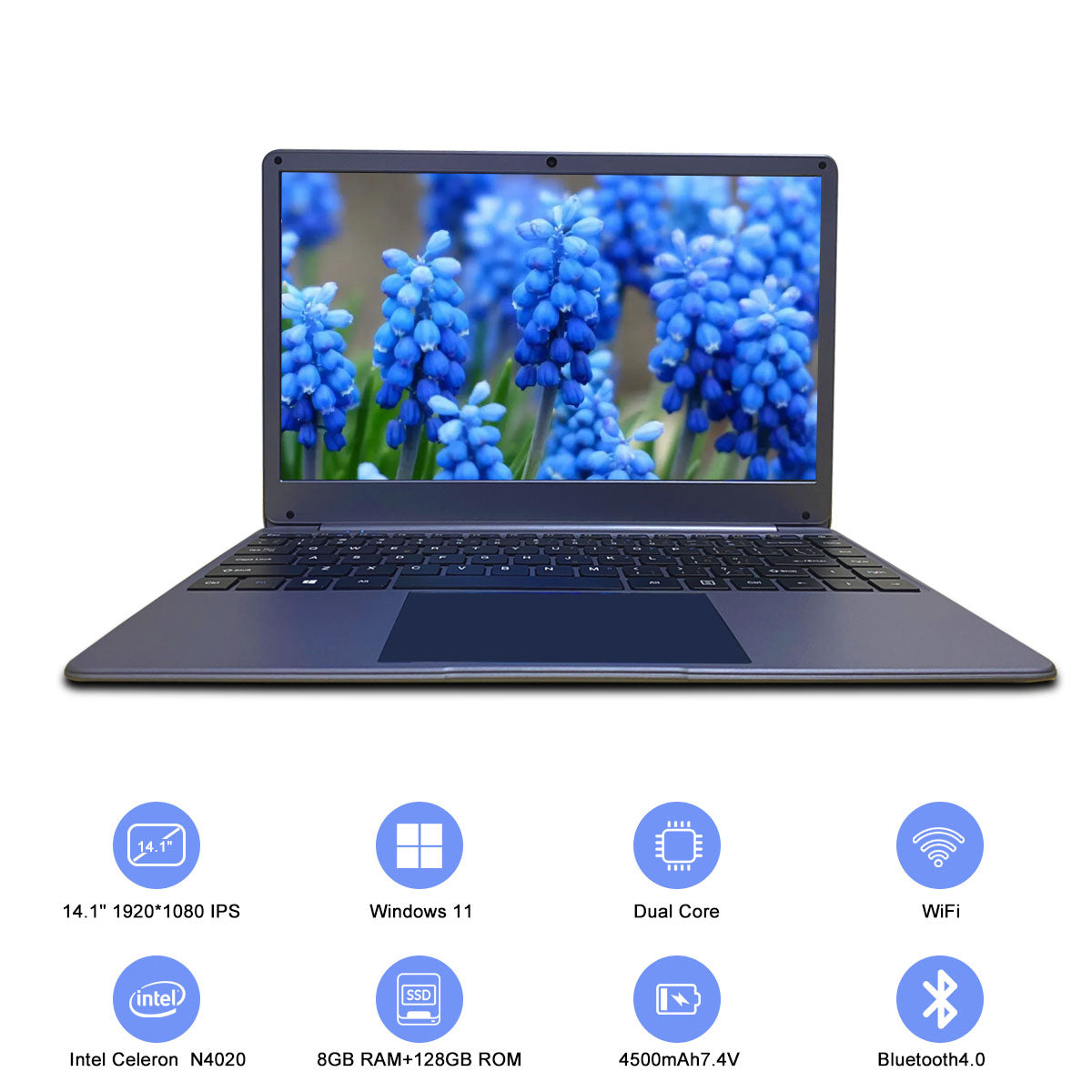 CRELANDER 14 Inch Intel N4020 IPS Screen Dual Core Dual Laptop