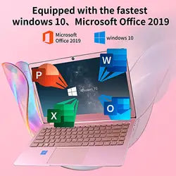 CRELANDER Pink Laptop 14 inch 1920*1080 Intel J4125 8GB RAM 128GB 256GB 512GB SSD