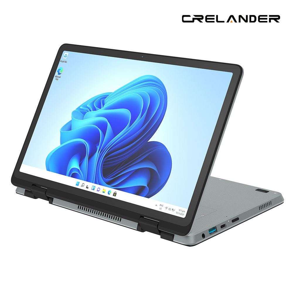 CRELANDER Mini Laptop 10.95 "Touch Screen Intel N100 CPU Windows Pocket PC Tablet Yoga Laptops