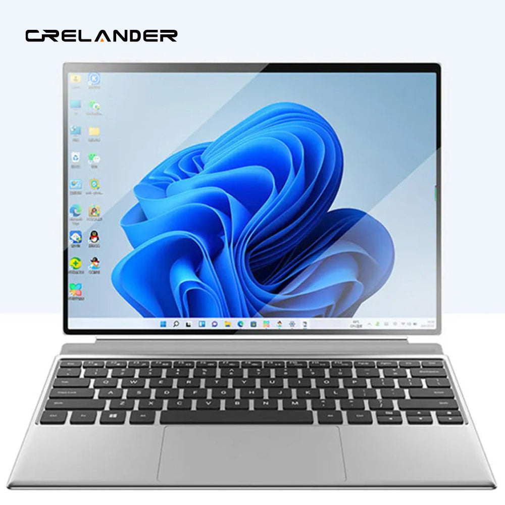 CRELANDER 2 in 1 Laptop 12 inch IPS Tablet PC Portable Notebook Computer