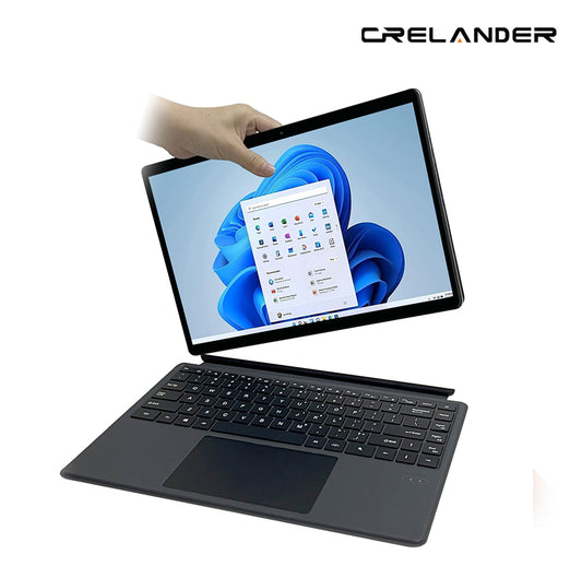 CRELANDER 2 in 1 Laptop Intel N100 Notebook 14 Inch 2K Touch Screen