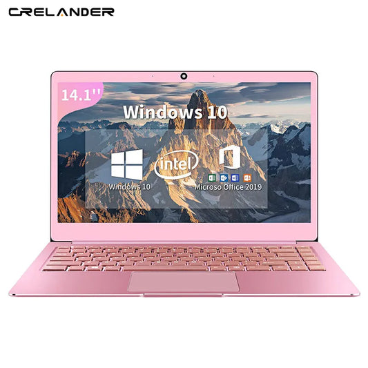 CRELANDER Pink Laptop 14 inch 1920*1080 Intel J4125 8GB RAM 128GB 256GB 512GB SSD