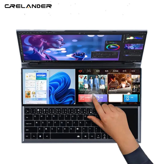 CRELANDER New Arrivals Dual Screen Laptop Core i7 10th Generation Touch Screen
